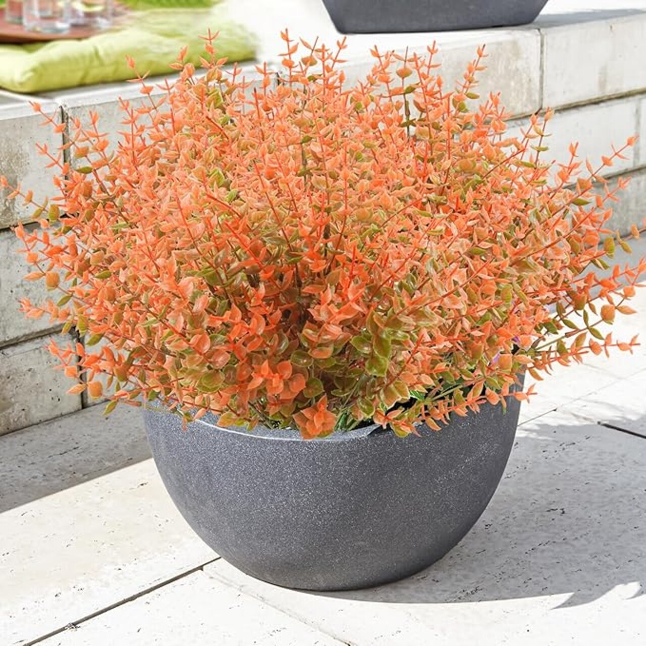 6 Bundles of Artificial Fall Flowers No Fade Faux Autumn Plants, Fake Indoor Outdoor Greenery Fall Decor for Home Thanksgiving Christmas Wedding Party Garden Fireplace Décor (Autumn).